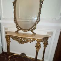 Consolle stile barocco con specchiera