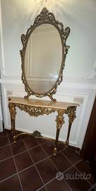 Consolle stile barocco con specchiera