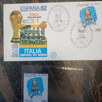 Francobollo + busta Italia Campione del Mondo 1982