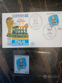 Francobollo + busta Italia Campione del Mondo 1982