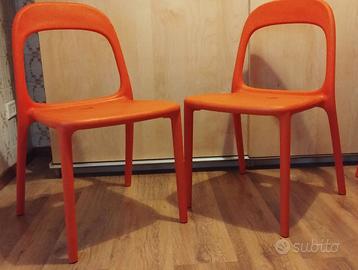 Coppia Sedie IKEA URBAN Arancioni