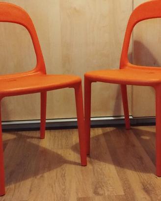 Coppia Sedie IKEA URBAN Arancioni