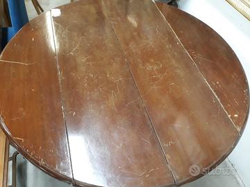 Tavolo in mogano fine '800 francese a bandelle