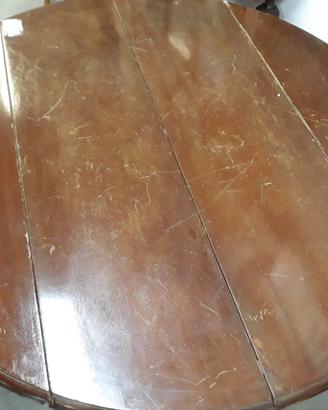 Tavolo in mogano fine '800 francese a bandelle