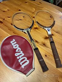 COPPIA RACCHETTE TENNIS IN LEGNO - VINTAGE