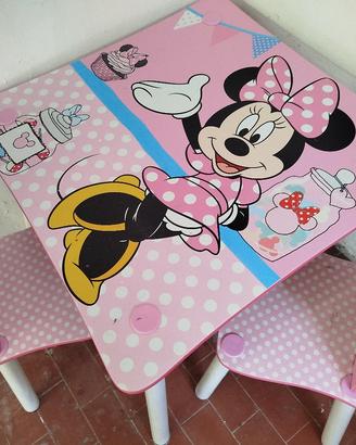 Tavolo e 2 sedie Disney Minnie 