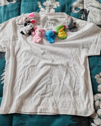 T-shirt Fruit of the Loom bianca 3-4 anni