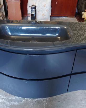 Mobile bagno con lavabo in vetro