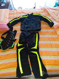 tuta moto bambino 8/10 anni
