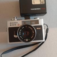 Fotocamera analogica Ricoh 500G  con flash Hanimex