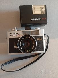 Fotocamera analogica Ricoh 500G  con flash Hanimex