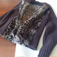 cardigan in ecopelliccia