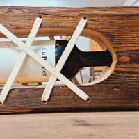 Portabottiglia trave antica