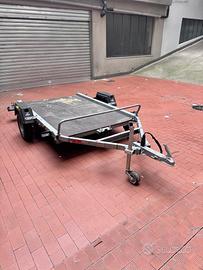 Carrello rimorchio pianale Ellebi portamoto/merci