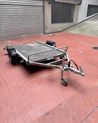 Carrello rimorchio pianale Ellebi portamoto/merci