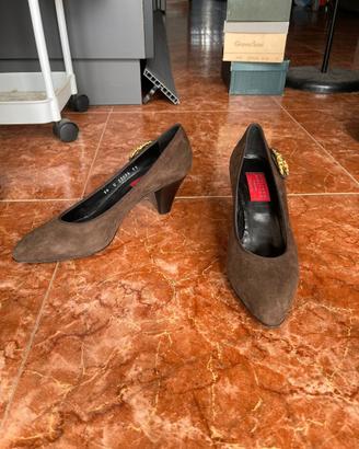 tacco donna n 39 e mezzo in vero cuoio marroni