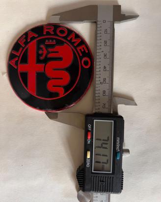 Fregio adesivo Alfa Romeo 74 mm Cofano /baule red