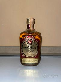 HIS EXCELLENCY OVER 8 YEARS PURE MALT WHISKY 1980