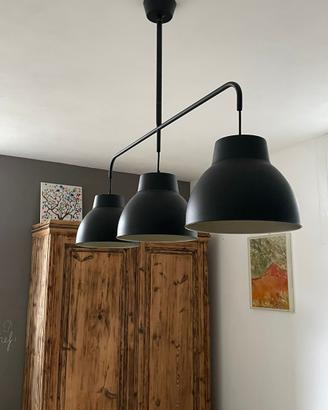 Lampadario a 3 luci in stile industiale