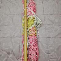 Amaca A Rete Vintage Gialla Rosa 