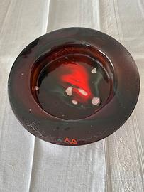 Piatto in vetro soffiato