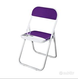 Set 6 Sedie pieghevoli viola (tipo Pantone)