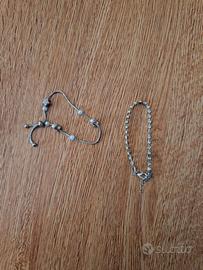 Lotto 2 bracciali bigiotteria argento