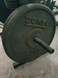 2 Dischi pesi in ghisa 20 kg Domyos