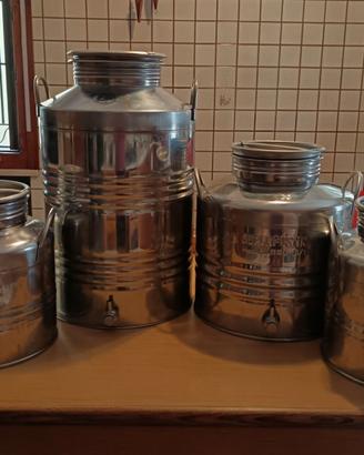 CONTENITORI/FUSTI IN ACCIAIO INOX PER OLIO D'OLIVA