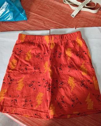 pantaloncino pigiama bambino Pokemon 9-10 anni