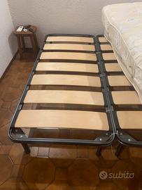 Reti a doghe letto singolo complete di materasso