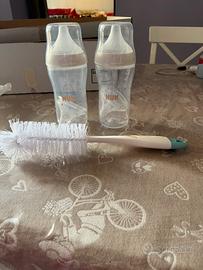 Set due biberon Nuk + spazzola