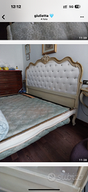 letto antico in legno da restaurare