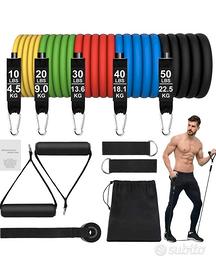 Elastici fitness 150lb con accessori - A&Psport 
