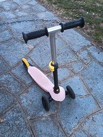 monopattino per bambini su 3 ruote rosa