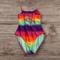 Costume intero multicolor con spalline incrociate
