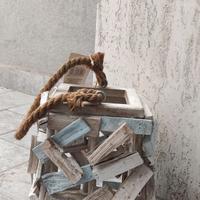 Lanterna legno shabby chic vintage