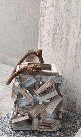Lanterna legno shabby chic vintage