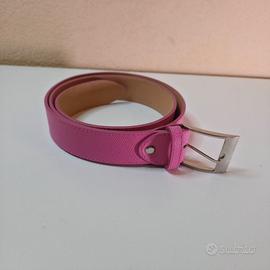 Cintura Donna Rosa Opaco Pelle Made in Italy Rosa