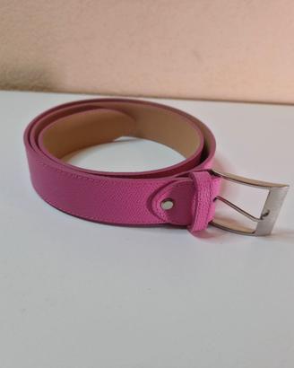 Cintura Donna Rosa Opaco Pelle Made in Italy Rosa