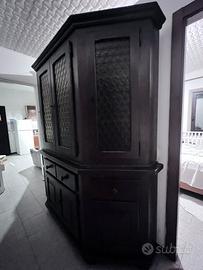 Mobile credenza/vetrina in legno vintage