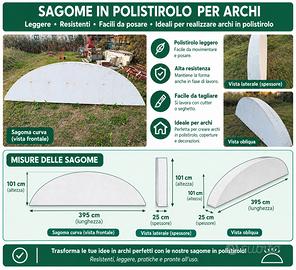 4 SAGOME IN POLISTIROLO PER ARCHI