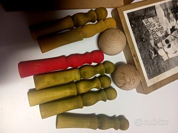 Gioco x bambini in legno  birilli