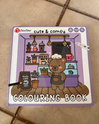 Libro da colorare Déco time “cute&comfy” Neuf