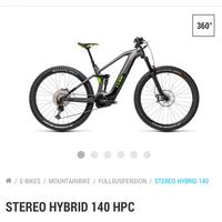 Ebike Cube stereo HYBRID 140 HPC taglia L