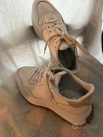 Sneakers hogan in pelle e canvas