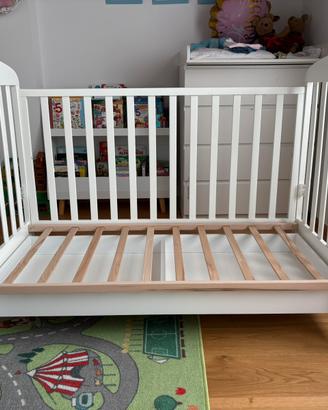 Lettino Erbesi e materasso Italbaby viroclean