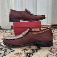 Mocassini artigianali uomo in pelle marrone