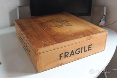 Scatola in Legno Vintage lucca cau siro enoteca -