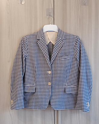 Blazer GANT Ruggero Gingham scacchi blu bianco M